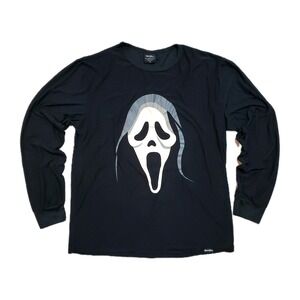 Scream Ghost Face T-Shirt Adult XL Fun World Scary Horror Black Long Sleeve READ